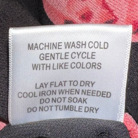 Rebel Love Clothing Pink Black Rose Floral Ruffle Maxi Dress Size Small - Picture 8 of 14